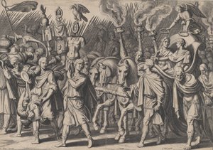 7. tábla: Diadalmenet a törökök felett aratott győzelem után, V. Károly diadalaiból, 1614. alkotó: Cornelis Boel