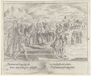 Ábrahám temetése Ábrahám élete (sorozat címe) alkotó: Cornelis Bos