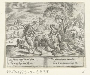 Egy angyal viszi vissza Hágart Ábrahám élete (sorozat címe) alkotó: Cornelis Bos