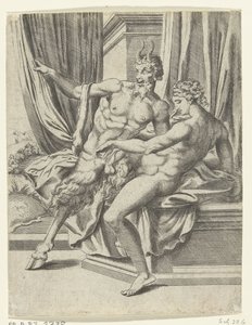 Jupiter és Antiope Jupiter szerelmi kalandjai (sorozat címe) alkotó: Cornelis Bos