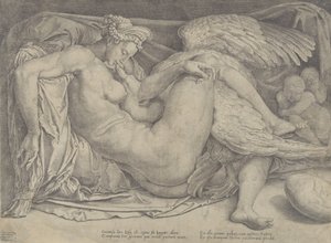 Léda és a hattyú, 1544-66. alkotó: Cornelis Bos