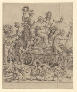 Bacchus diadala, bal tányér alkotó: Cornelis Bos