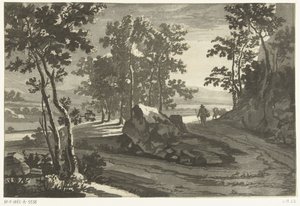 Erdős táj droverrel alkotó: Cornelis Brouwer