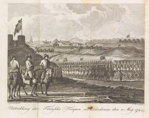 A francia csapatok elhagyják Landrecyt, 1794 A francia serleg kivonata Landrecies den-ből 1794. május 11. (cím a tárgyon)