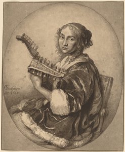 Hölgy kétfejű lanttal, 1781.
