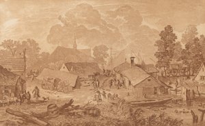 Község tavacskával, c. 1782.