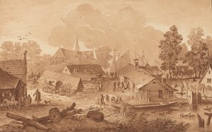 Község tavacskával, c. 1782.