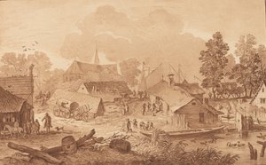 Község tavacskával, c. 1782.