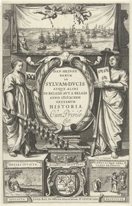 Titelpagina voor: D. Heinsius, Revm ad Sylvam-Dvcis atqve elsewhere in Belgio avt a Belgis anno 100 DCXXIX gestarvm history. 1631 alkotó: Cornelis Claesz. Duysend