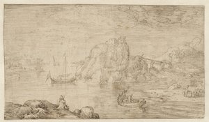 folyóranéző kilátás alkotó: Cornelis Claesz van Wieringen (attributed to)