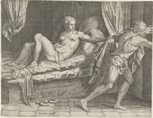 József és Potifár felesége alkotó: Cornelis Cort