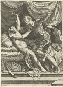 Lucretia en Sextus alkotó: Cornelis Cort