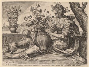 Szaglás alkotó: Cornelis Cort after Frans Floris I
