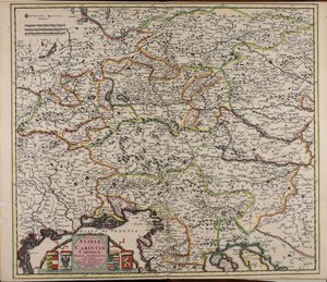 Ducatus Stiriae et Carintiae Carniolae Cilleiae que comitatus nova tabula que et pars est meridionalior circuli Austriaci alkotó: Cornelis Danckerts