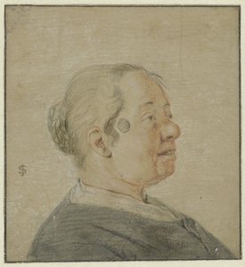 Női mellkép, profil jobbra alkotó: Cornelis Dusart