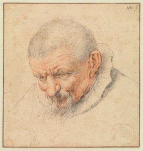 Egy öregember feje alkotó: Cornelis Dusart