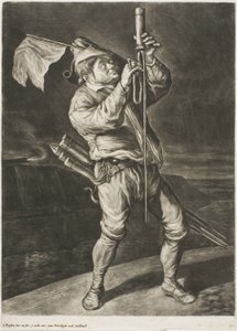 Rakétát gyújtó ember, más néven a béke jobb, mint a győzelem, a Communia Gaudiából (Namur ostromának széles körben elterjedt öröme) alkotó: Cornelis Dusart