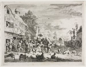 Falusi vásár alkotó: Cornelis Dusart