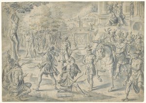 Lövés az apa holttestére alkotó: Cornelis Floris (II) (circle of)