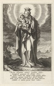 Koronás Mária és gyermeke alkotó: Cornelis Galle (I)