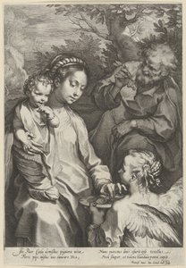 Mária táplálja a Gyermeket alkotó: Cornelis Galle (I)