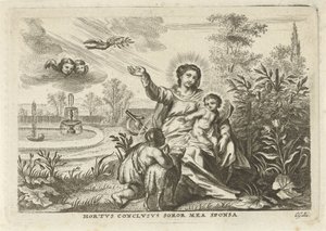 Maria a Hortus Conclususban találkozott Kind en Johannes de Doperrel alkotó: Cornelis Galle (II)
