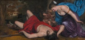Vénusz és Ámor siratja a halott Adoniszt. alkotó: Cornelis Holsteyn