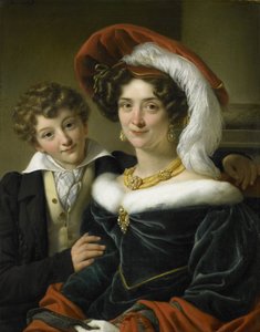 Rudolphina Wilhelmina Elizabeth de Sturler (1798-1873), Johannes van den Bosch gróf második felesége fiukkal, Richard Leeuwenharttal alkotó: Cornelis Kruseman (attributed to workshop of)