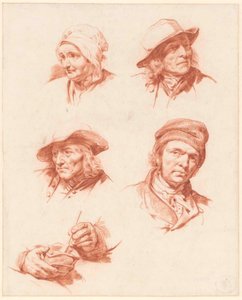 Tanulmánylap fejekkel alkotó: Cornelis Kruseman