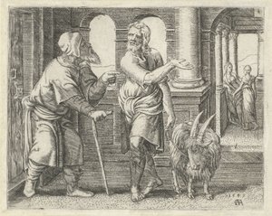 Sámson egy gyerekkel az apósával Sámson története (sorozat címe) alkotó: Cornelis Massijs