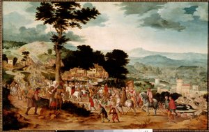 Cornelis Massys (1508-1580) festménye a Kálvária útja 16. századi Prága, Nemzeti Galéria
