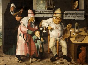 A fújtatójavítás Hieronymus Bosch után c. 1550.