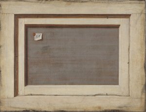 Trompe loeil. Egy keretes festmény hátoldala, 1668-1672