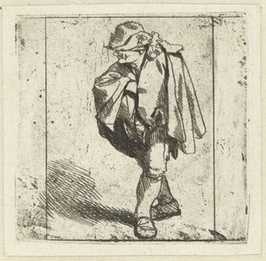 Álló férfi, jobb kezét a mellén, köpenyébe bújva alkotó: Cornelis Pietersz. Bega