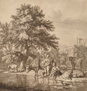 Pásztor és pásztorlány a nyájukkal, 1763, 1765-ben jelent meg.