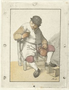 Ülő farmer kancsóval alkotó: Cornelis Ploos van Amstel