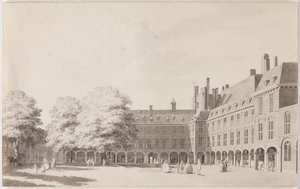 A Binnenhof Hágában alkotó: Cornelis Pronk