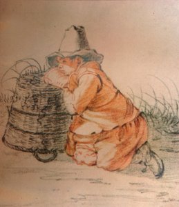 Egy kosáron pihenő fiú, 17. század, 1929