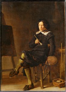 Önarckép festőállvánnyal ... alkotó: Cornelis Saftleven