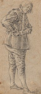 Páncélt öltő álló férfi alkotó: Cornelis Saftleven