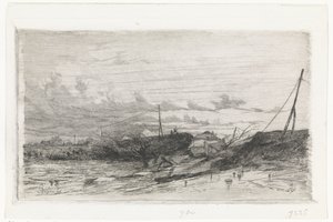 Gátszakadás Arnhemben, 1855 alkotó: Cornelis Springer