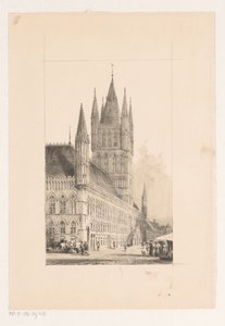 Ypres posztócsarnoka Városháza a tizenharmadik századból alkotó: Cornelis Springer