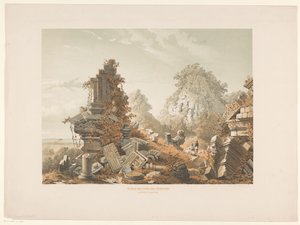 Tjandi Lora Djongrang romja Tjandi-Lora Djongrang romjai. Residence Jocjakerta (cím a tárgyon) alkotó: Cornelis Springer