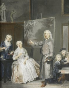 Dirk Dalens III (1688-1753) tájfestő második feleségével, Maria Schaackkal (megh. 1766) és gyermekeivel Anna (született 1725), Willem (1737-60) és Jacobus (1741-63) alkotó: Cornelis Troost