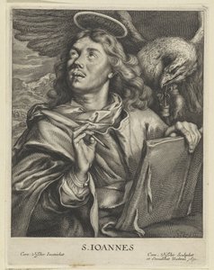 János evangélista S. IOANNES (cím a tárgyon) Vier Evangelisten (sorozat címe)