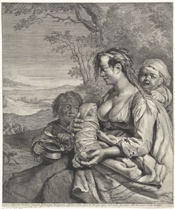 Heidi Ígérem, minél gazdagabb a szegény (...) az általam adott szavak (cím a tárgyon) alkotó: Cornelis Visscher (II)