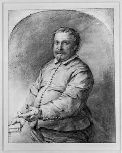 Félalakos, félig balra forduló, szakállas középkorú férfi alkotó: Cornelis Visscher