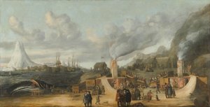 A bálnaolaj-finomító Smerenburg falu közelében, 1639
