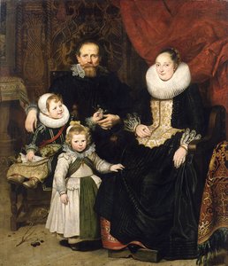 Önarckép a családdal, 1621.