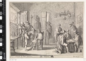 Látás Visvs (cím az objektumon) Öt érzék (sorozat címe) alkotó: Cornelis de Wael